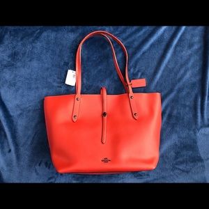 NWT COACH Market Tote Metallic Brick 23188